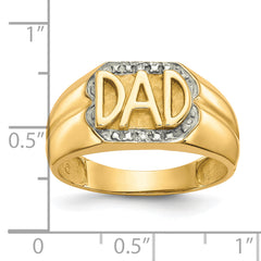 10k Men's Diamond DAD Ring
