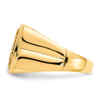 10k & Rhodium .10ct Diamond Mens Eagle Ring