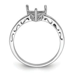 10k White Gold Ladies Ring Mounting - 6