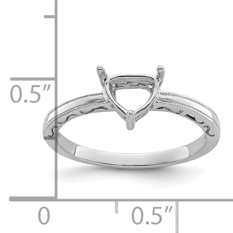 10k White Gold Ladies Ring Mounting - 6