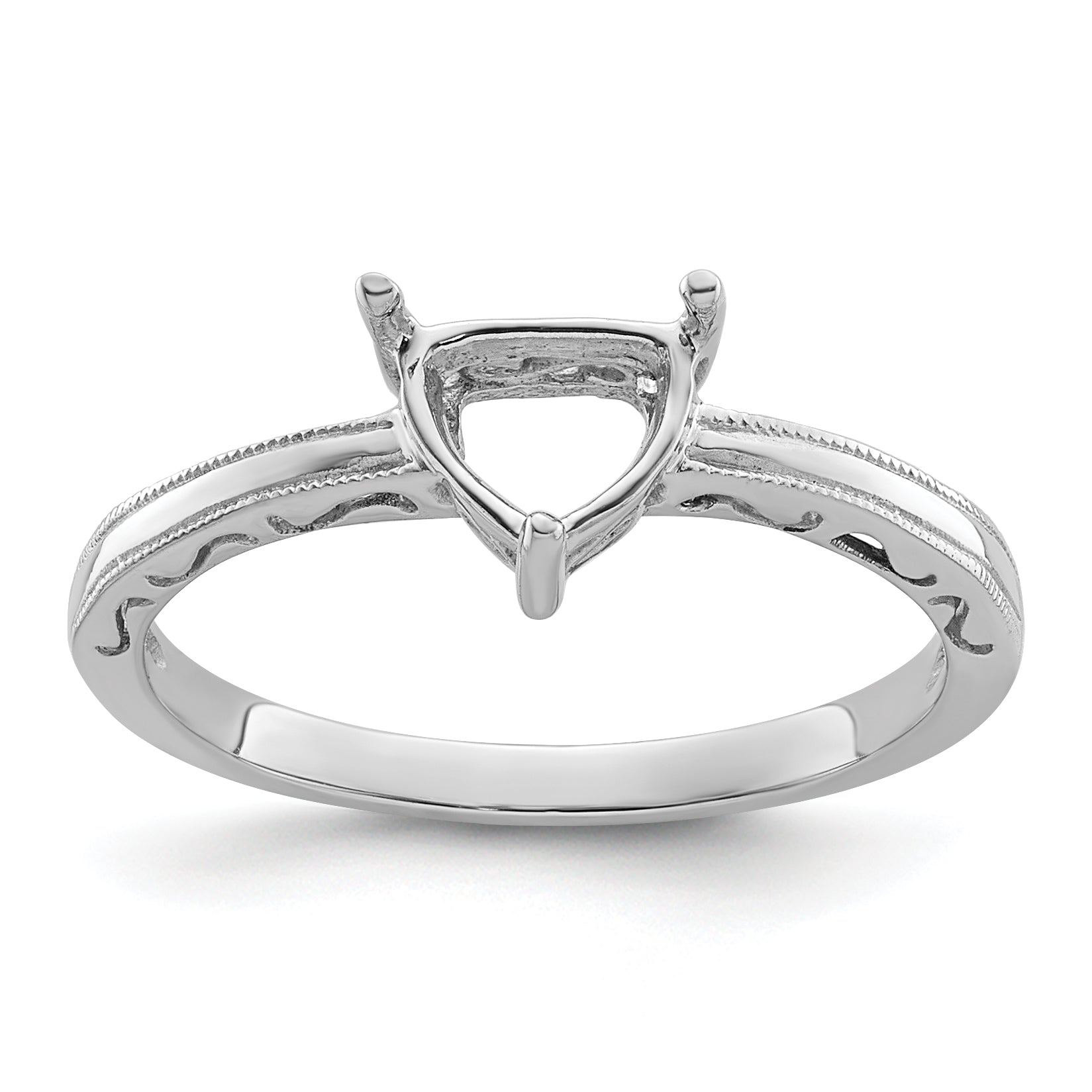 10k White Gold Ladies Ring Mounting Main image
