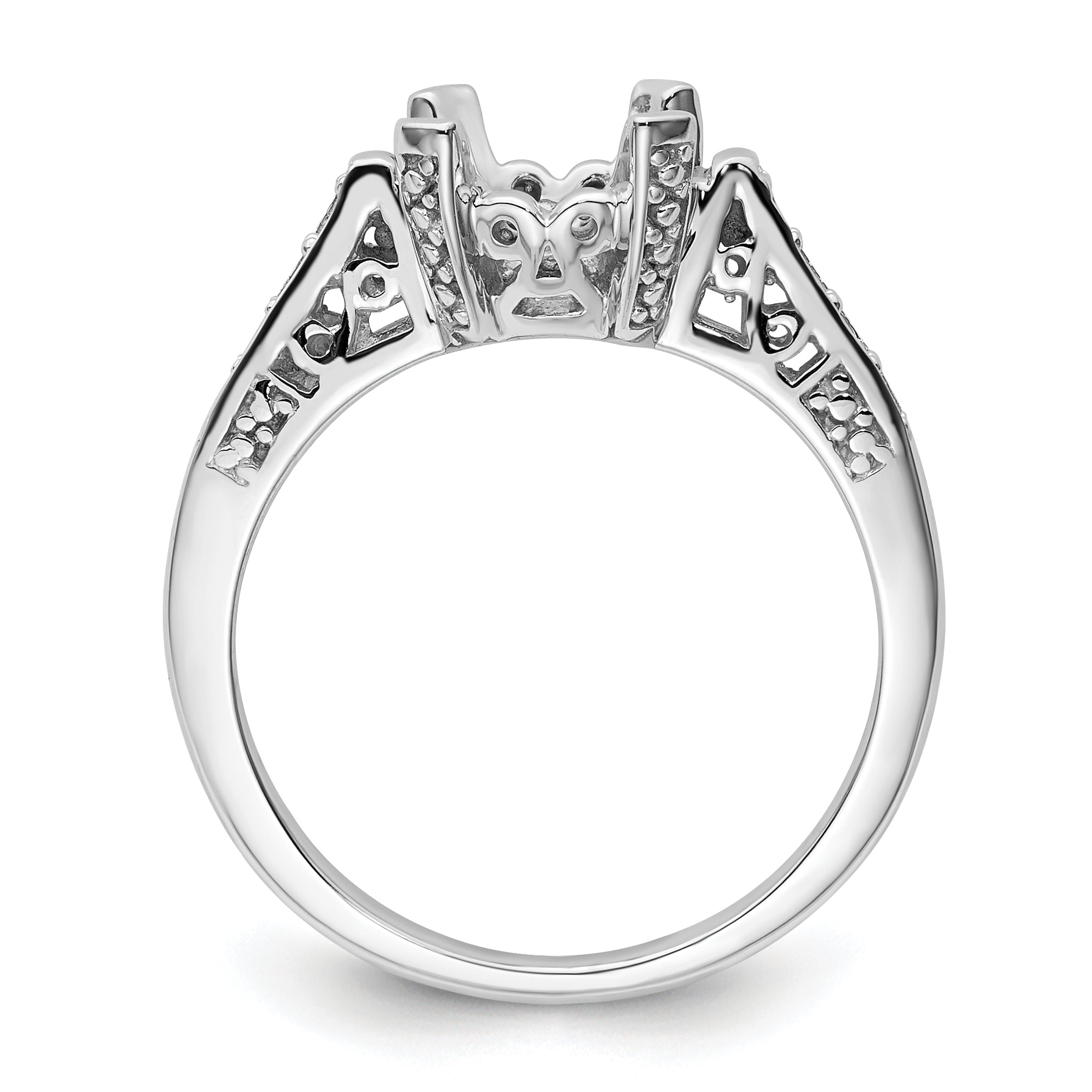 10k White Gold Ladies Ring Mounting Secondary image