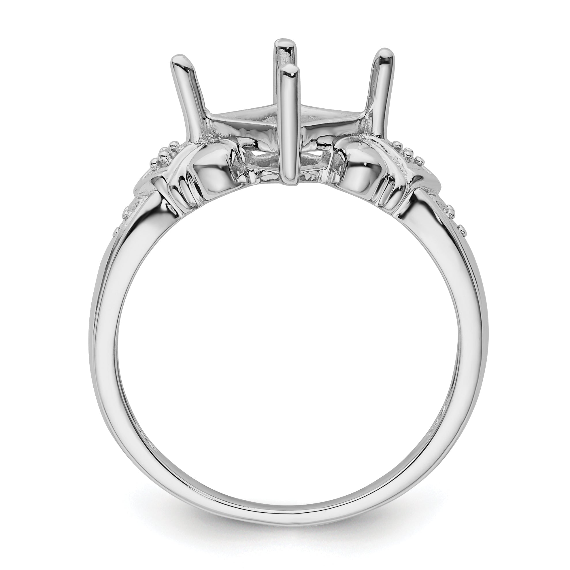 10k White Gold Ladies Ring Mounting Secondary image
