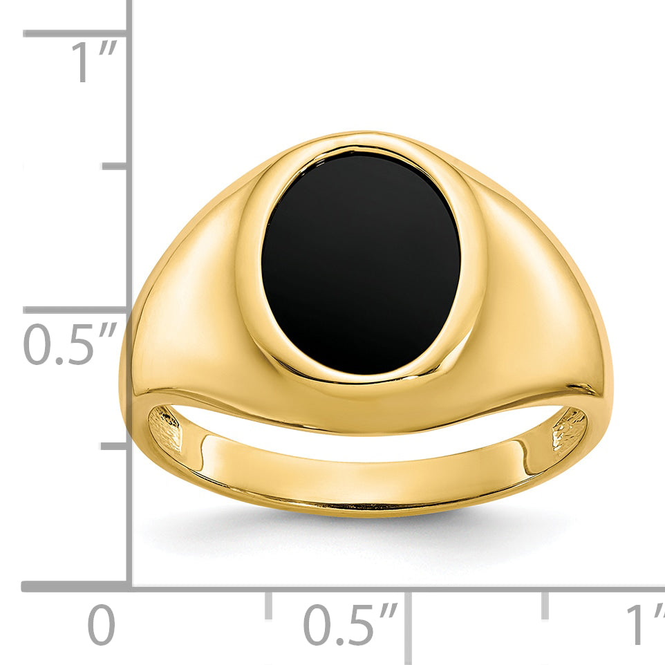 10k Onyx Mens Ring
