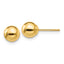10k Polished 6mm Ball Post Earrings
