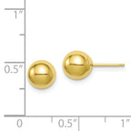 Polished Ball Stud Earrings in 10K Yellow Gold, 7mm