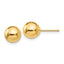 10k Polished 7mm Ball Post Earrings