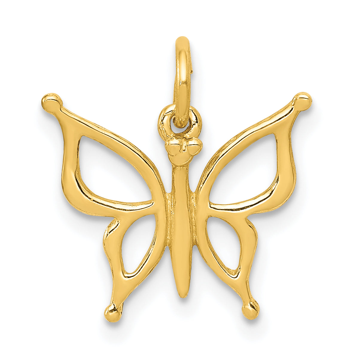 10k Butterfly Charm