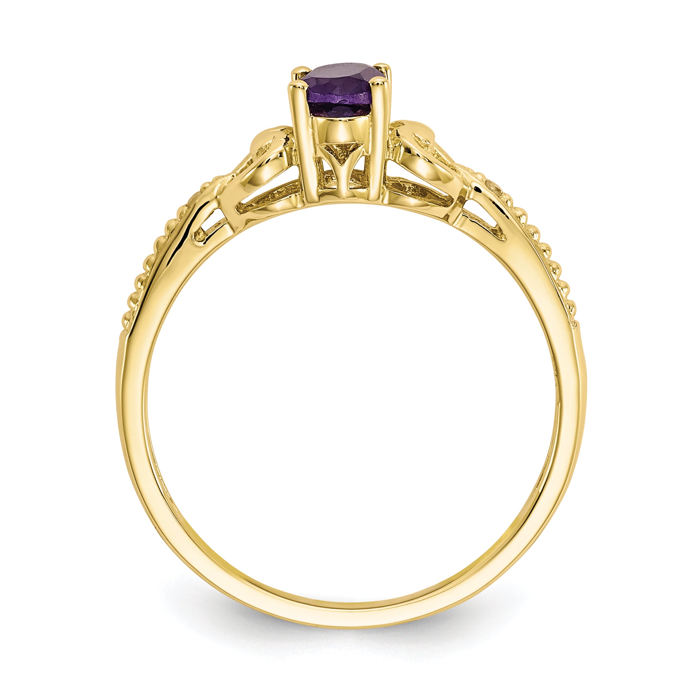 10K Amethyst and Diamond Ring Secondary image