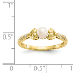 10K Fresh Water Cultured Pearl and Diamond Ring