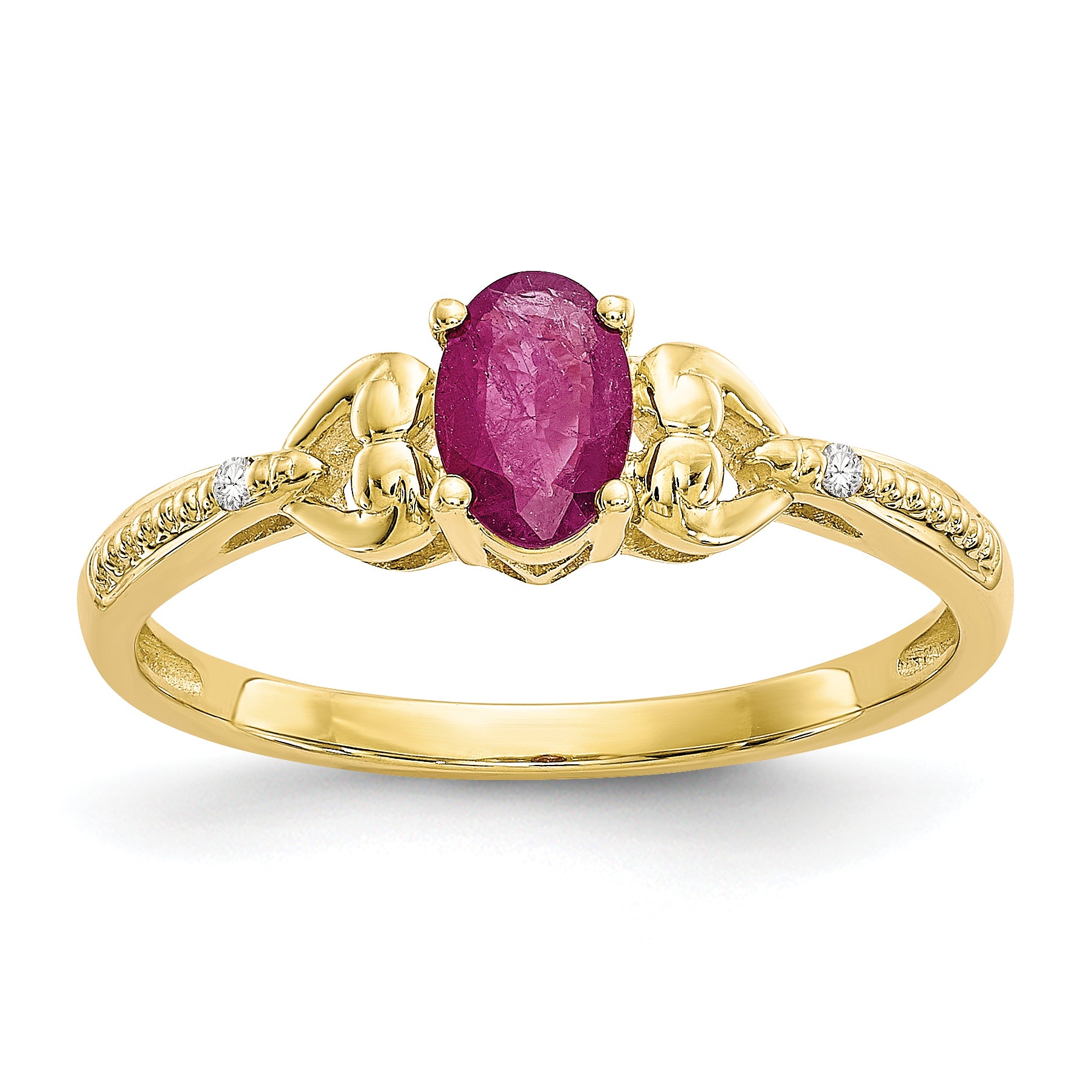 10K Ruby and Diamond Ring Main image