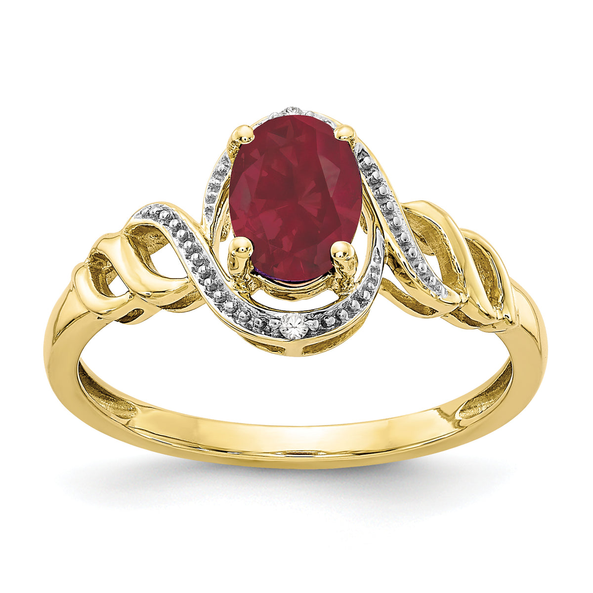 10K Ruby and Diamond Ring
