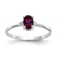 10k WG Polished Genuine Diamond/Rhodolite Garnet Birthstone Ring