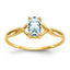 10k Polished Genuine Aquamarine Birthstone Ring
