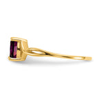 10k Polished Genuine Rhodolite Garnet Birthstone Ring