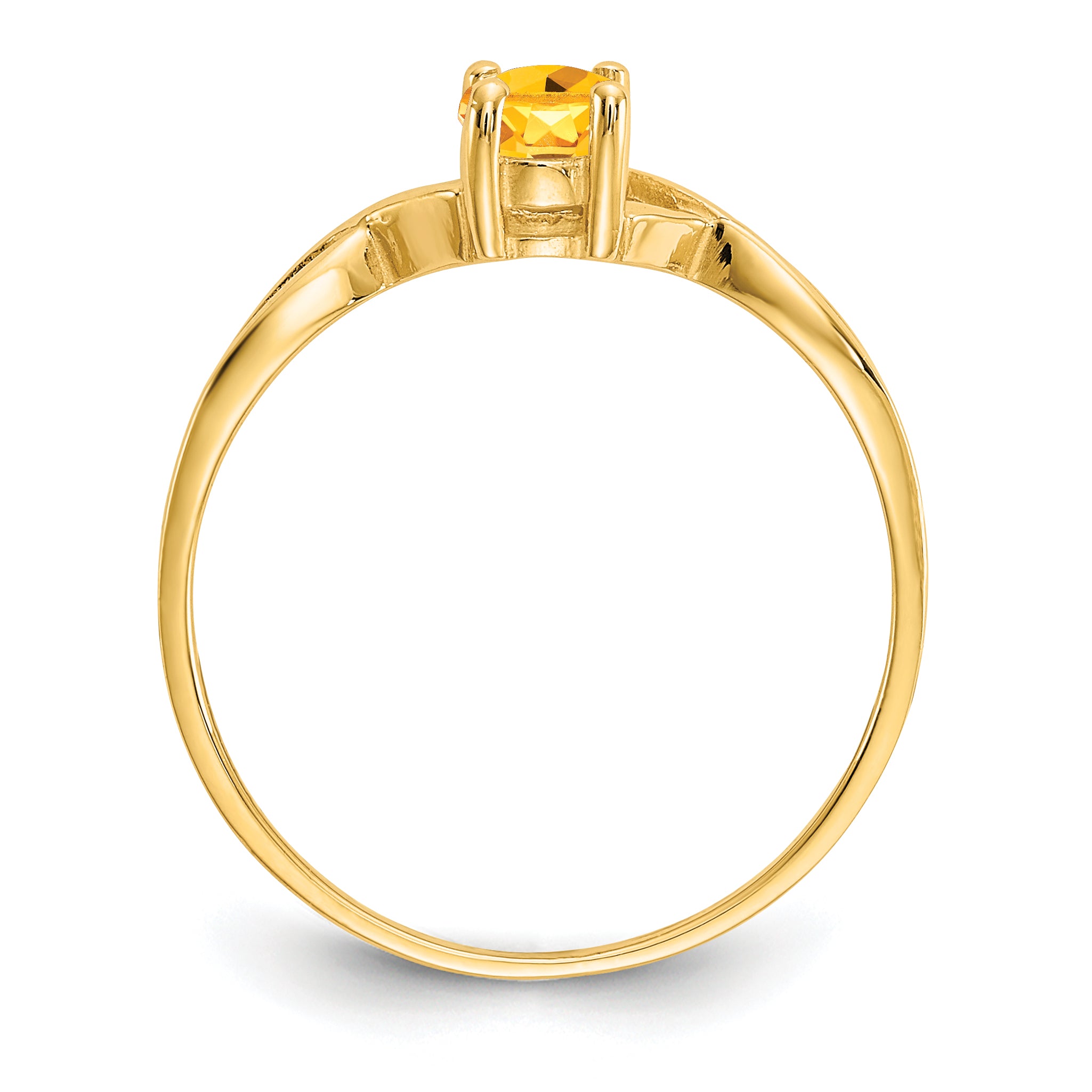 10k Polished Genuine Citrine Birthstone Ring Secondary image