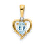 10K Diamond and Aquamarine Pendant