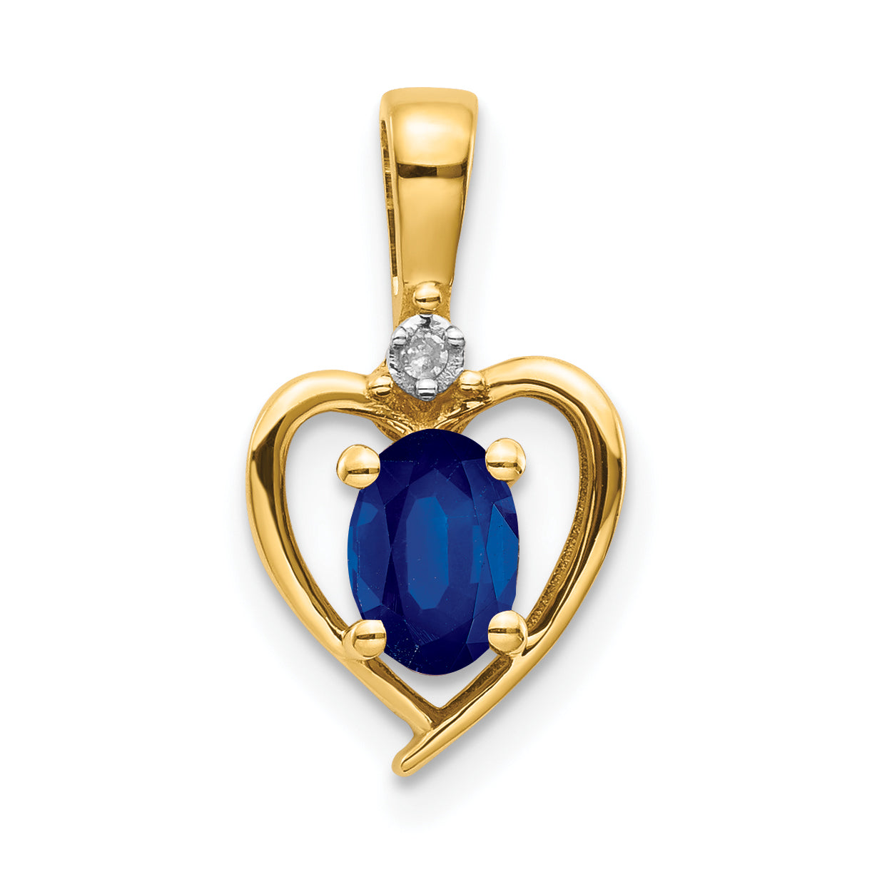 10K Diamond and Sapphire Pendant