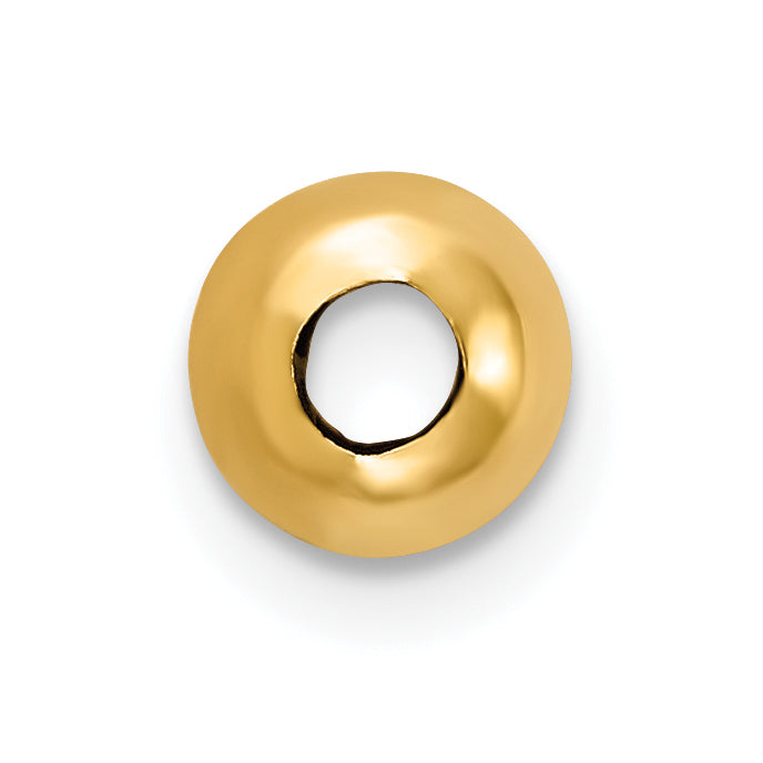 10K Gold Spacer Beads Set of 4 Polished 4mm Hollow Design
