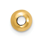 10K Gold Spacer Beads Set of 4 Polished 4mm Hollow Design