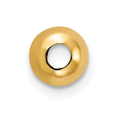 10K Gold Spacer Beads Set of 4 Polished 4mm Hollow Design