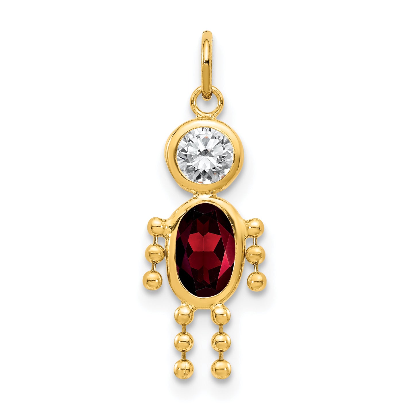10k January Boy Birthstone Charm Main image