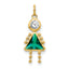 10k May Girl Birthstone Charm