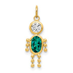 10k May Boy Birthstone Charm