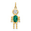 10k May Boy Birthstone Charm