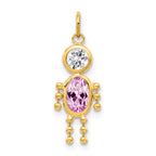 10k June Boy Birthstone Charm