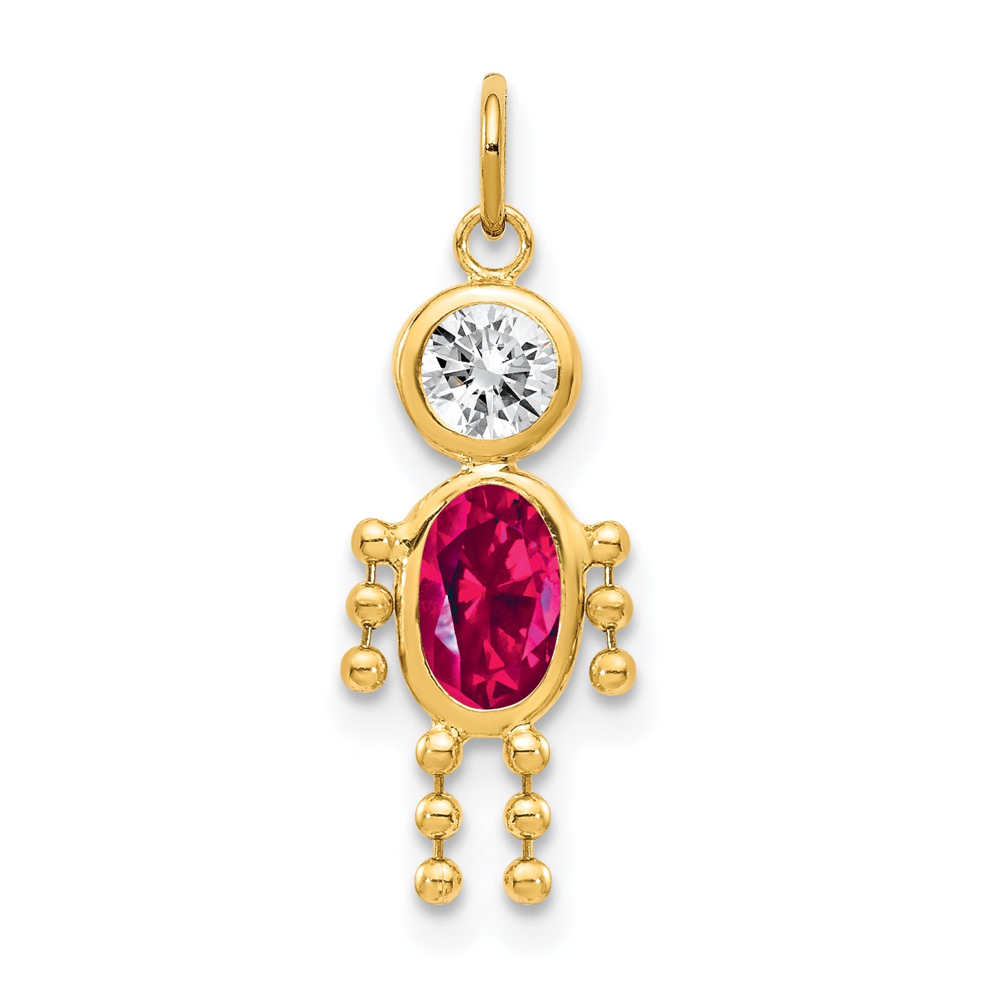 10k July Boy Birthstone Charm Main image