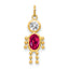 10k July Boy Birthstone Charm