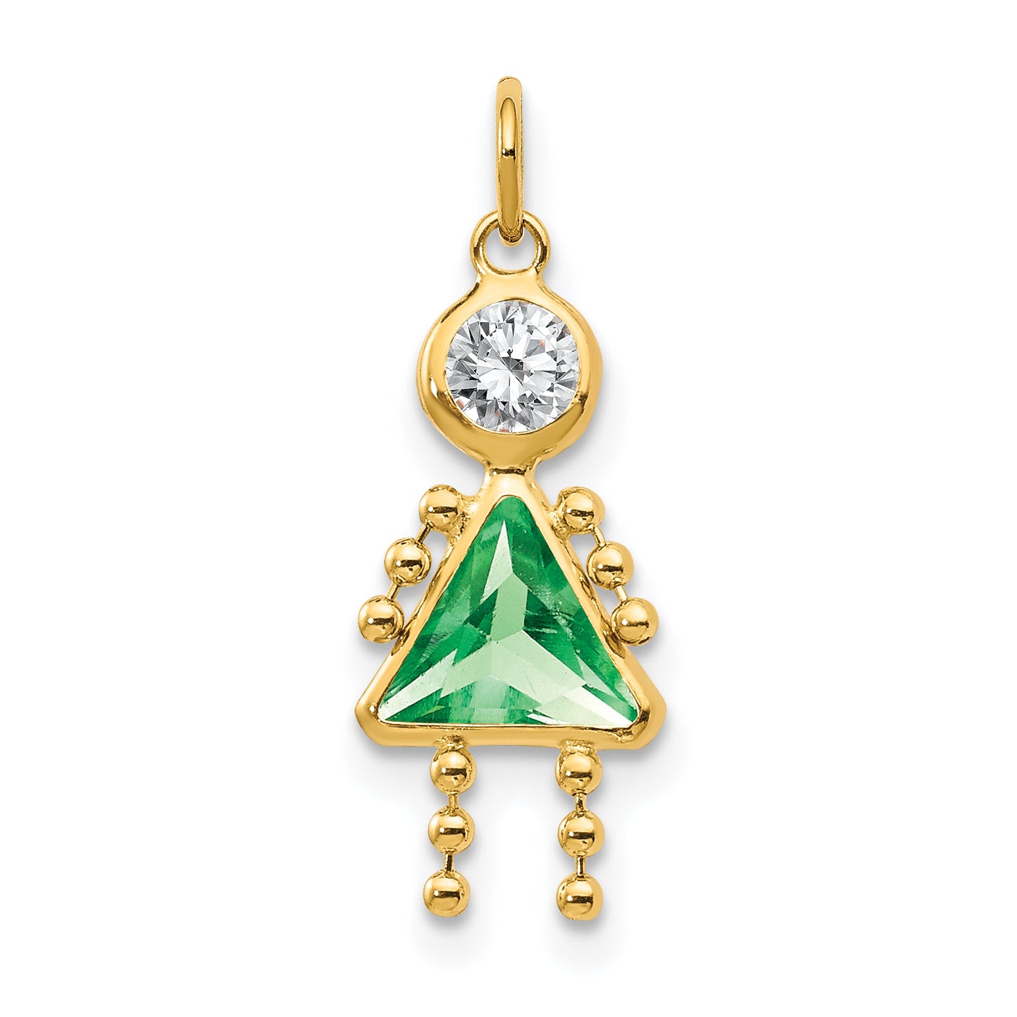 10k August Girl Birthstone Charm Main image