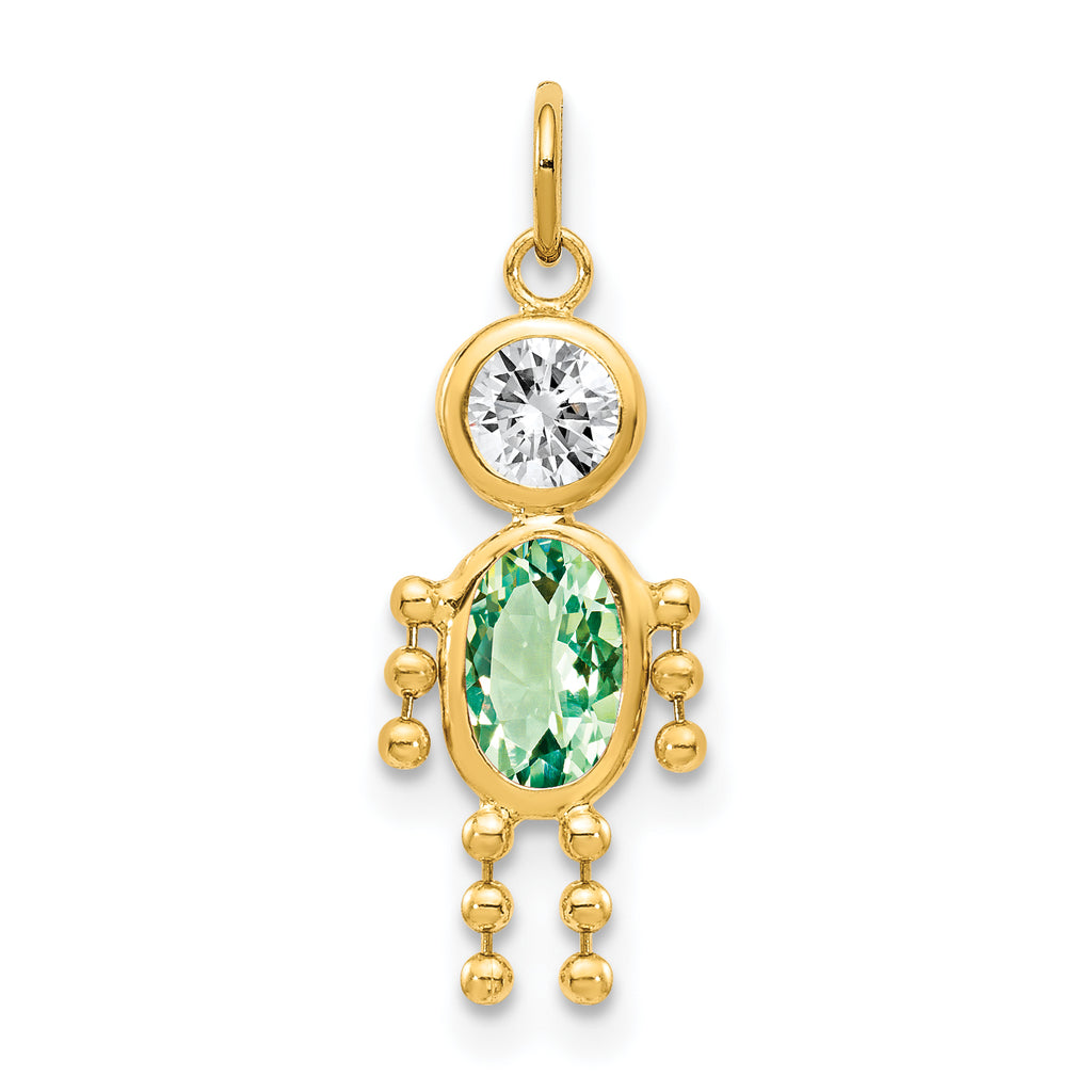 10k August Boy Birthstone Charm
