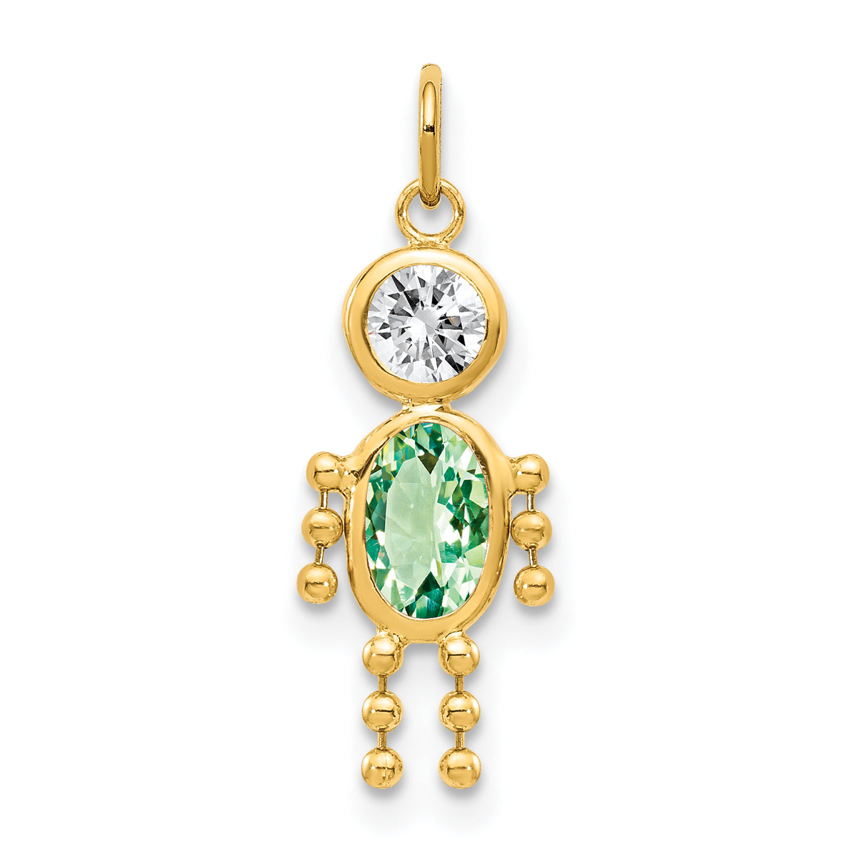 10k August Boy Birthstone Charm