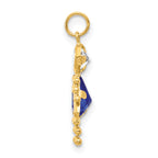 10K Yellow Gold September Birthstone Girl Charm  Polished Finish Elegance