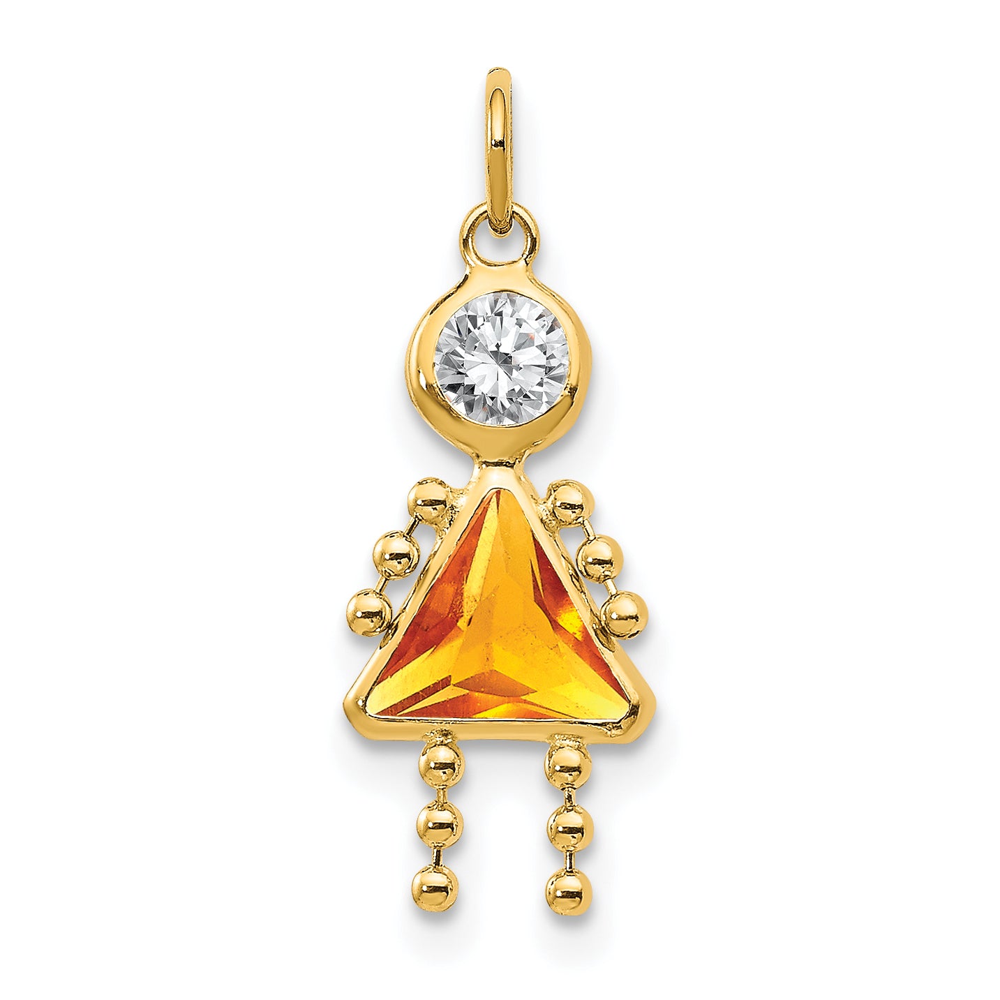 10k November Girl Birthstone Charm Main image