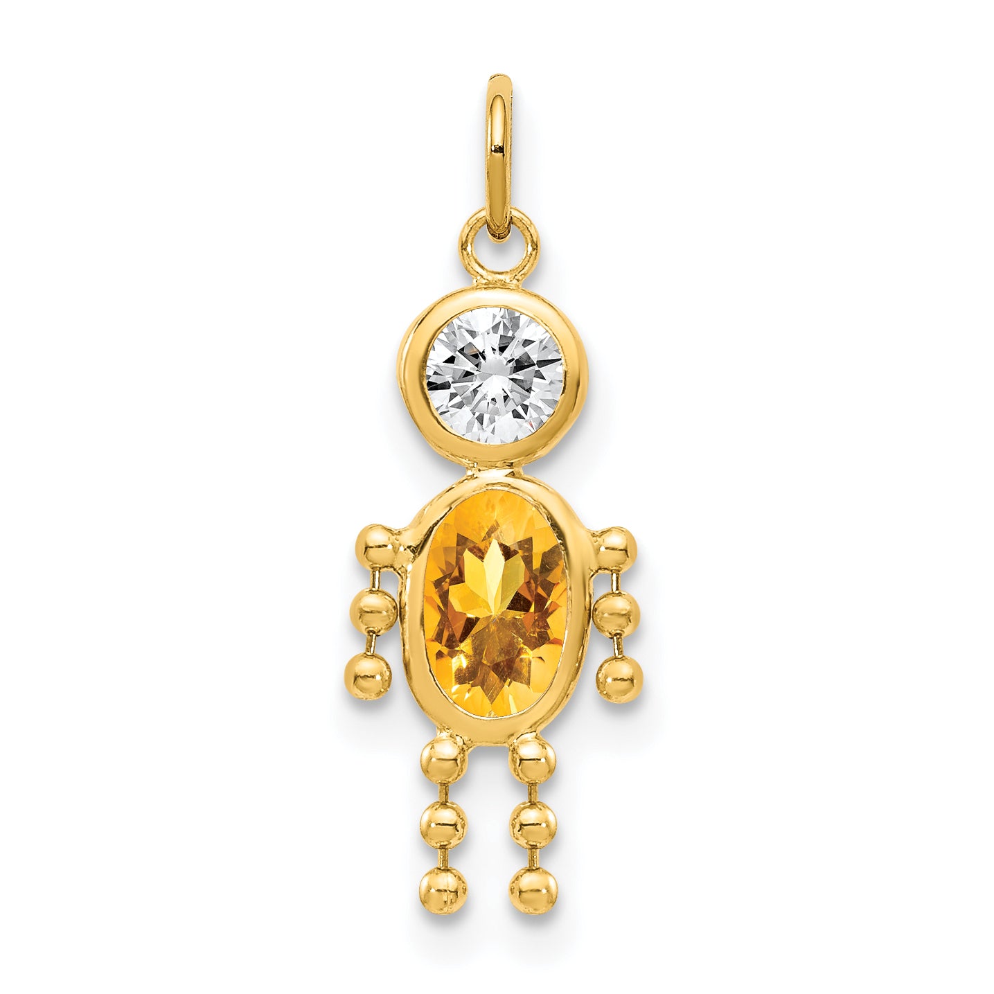 10k November Boy Birthstone Charm Main image