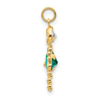 10K Yellow Gold December Birthstone Charm  Polished Girl Design