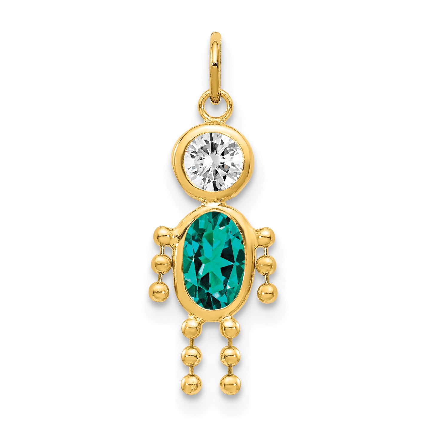 10k December Boy Birthstone Charm Main image