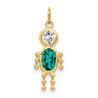 10k December Boy Birthstone Charm