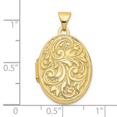 10k Love You Always Swirl Reversible Locket
