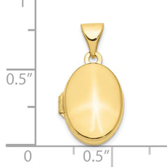 10k Plain Polished Oval Locket