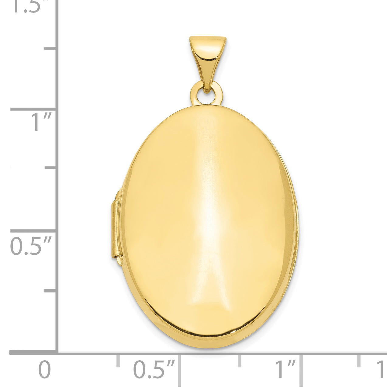 10k Polished Domed Oval Locket