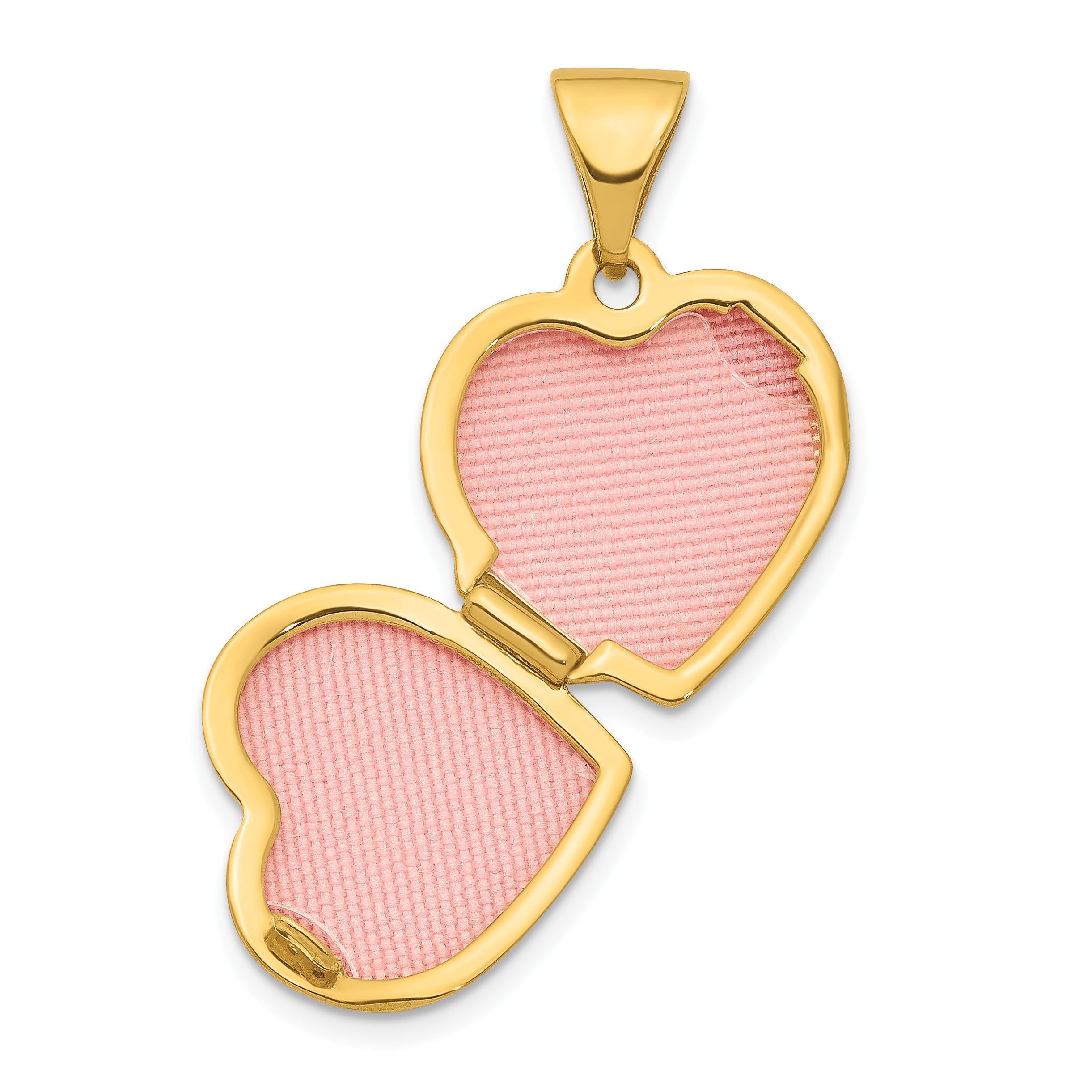 10k Heart 13mm Locket Pendant