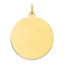 10K Yellow Gold Engravable Polished Disc Charm  Solid and Elegant