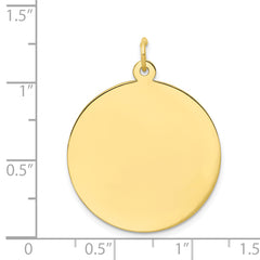 10K Plain .018 Gauge Circular Engravable Disc Charm