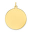 10K Gold Engravable Disc Charm with Polished Finish for Personalized Elegance