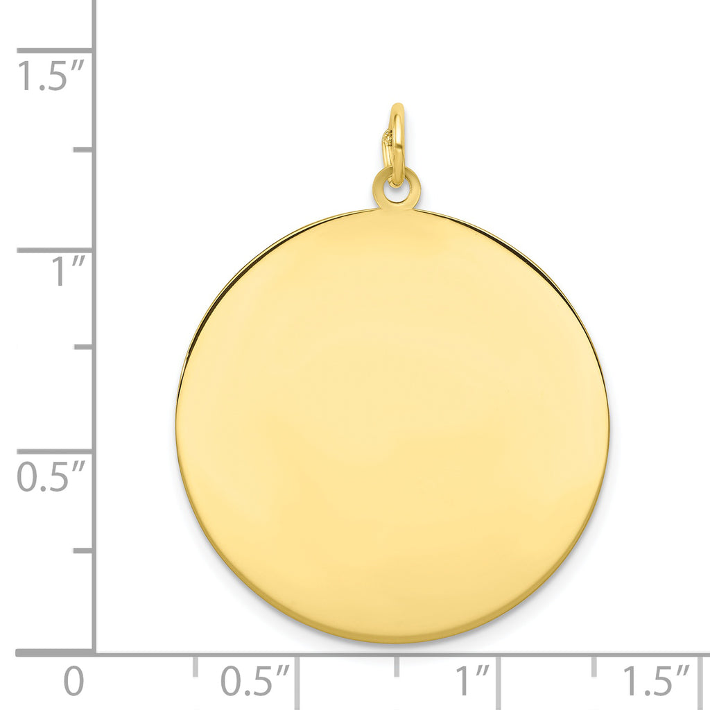 10K Plain .013 Gauge Circular Engravable Disc Charm
