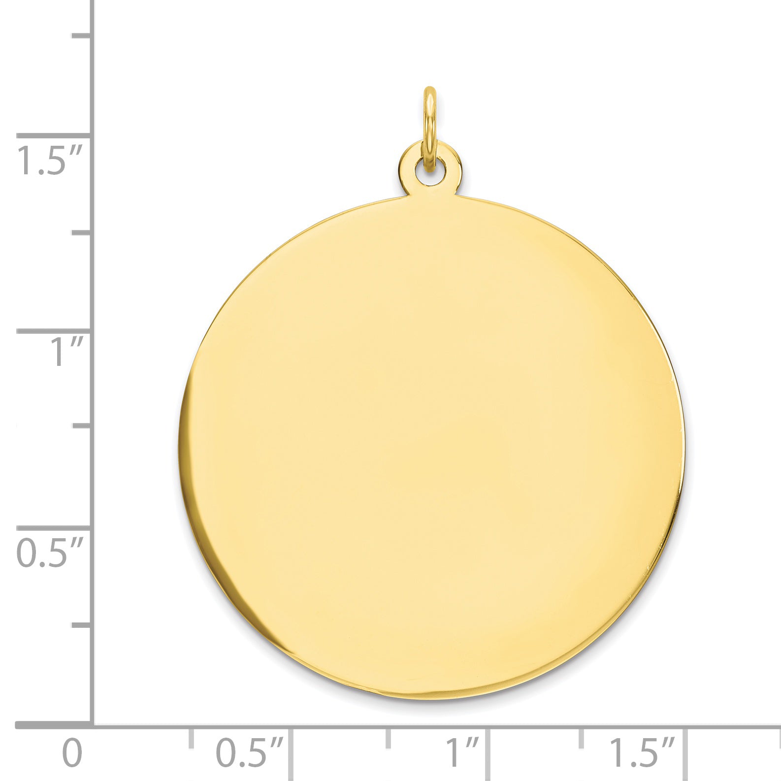 10K Plain .018 Gauge Circular Engravable Disc Charm